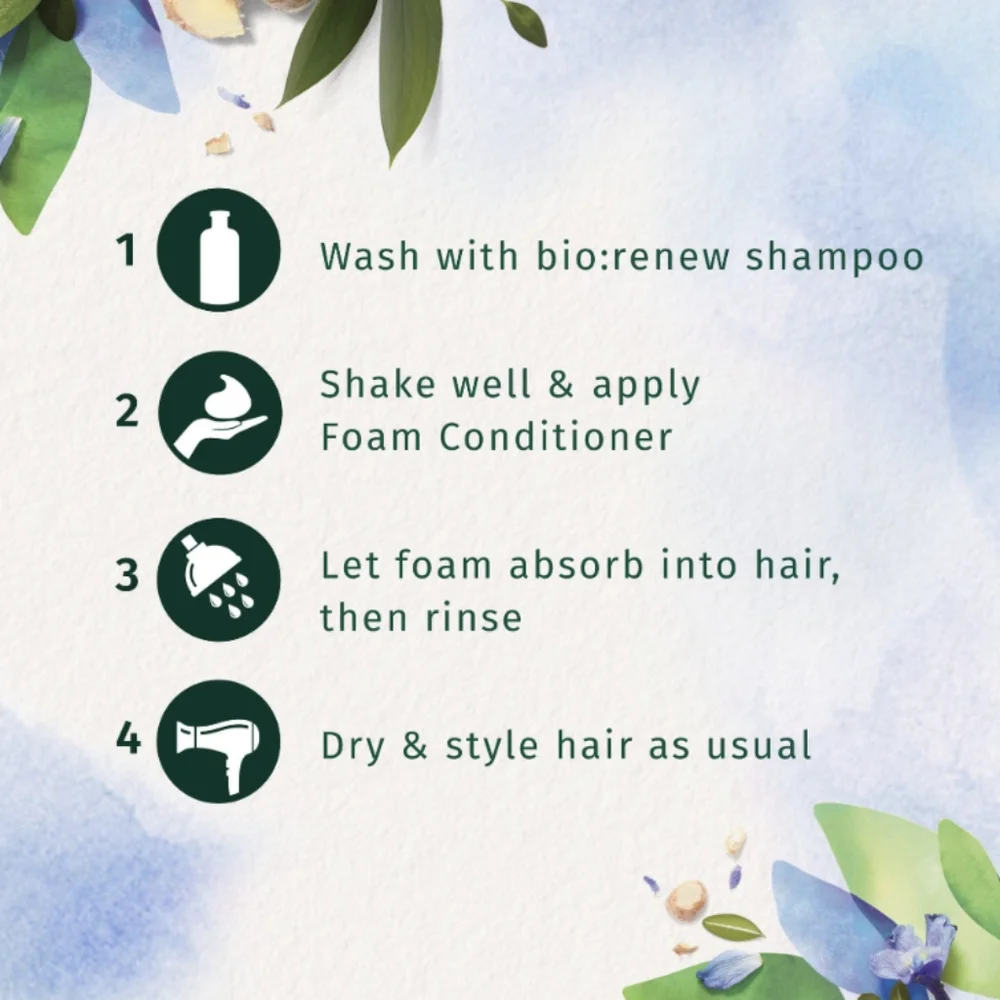 NEW Herbal Essences Bio: Renew Blue Ginger In The Shower Foam Conditioner, 6 oz.